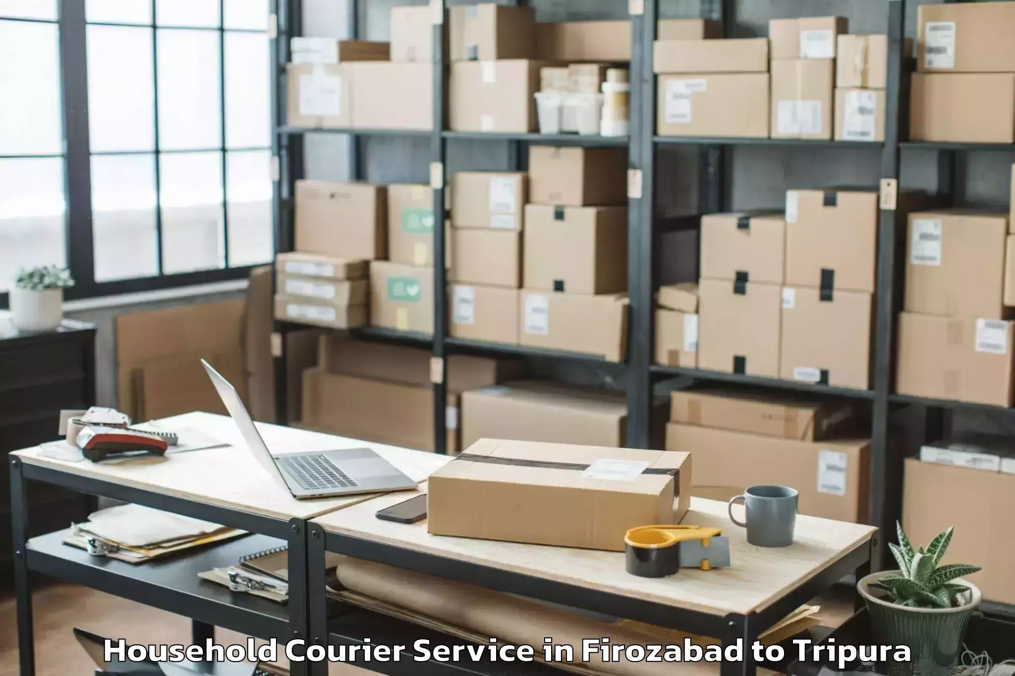 Book Your Firozabad to Kamalpur Airport Ixq Household Courier Today